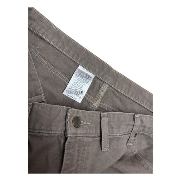 CARHARTT Loose Fit Brown Casual Work Baggy Khaki Pants Mens 42x32 - Picture 4 of 7